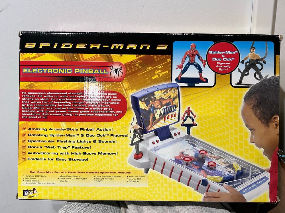 NEW Spider-Man 2 Electronic Pinball Game MGA 2004 Marvel Movie Doc Ock NOS Box